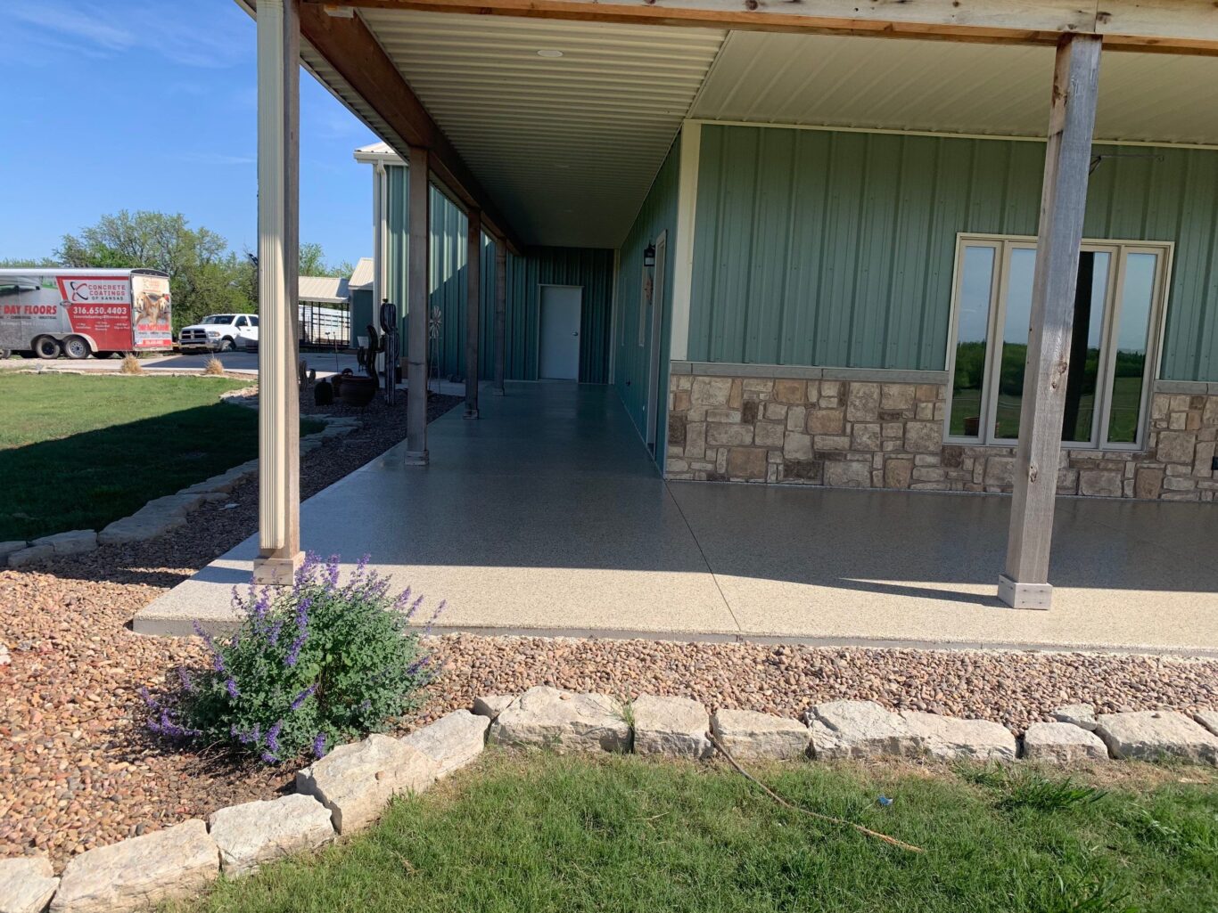 Porch Floor Restoration Concrete Coating Kansas